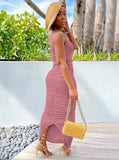 One Shoulder Pleated Long Party