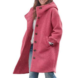 Autumn And Winter Station Long Hair Women's Coat Multi-Color Multi-Code Hooded Coat Outdoor