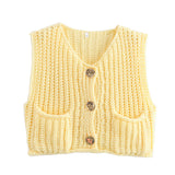 2024 Autumn And Winter New Women's Street Fashion 11 Color Thick Needle Vest W063 6001-Outfit