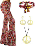 Hot Women's Hippie Clothing Fashion Wide Leg Horn Pants Clammed Trousers +