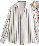 New Silk Satin Printed Loose Casual Shirt 2248802-Outfit