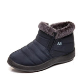 Snow Boots Women Winter Warm Plush Shoes Ladies Ankle Boots Non-slip Zip Flats For Female Botas De Mujer