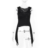 Summer 2024 New Street Fashion Hot Girls With Irregular Corns Vest Girls-Outfit