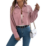 2025 Leisure Pocket Long-Sleeved Wick Short Jacket Jacket Women's