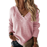 Neck Knitted Sweaters Women Autumn Winter Fashion Thick Warm Knit Jumpers Female Solid Elegant Long Sleeve Oversized