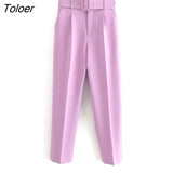 Women Fashion Solid Colors Ankle Length Pants Chic Business Trousers Office Lady Zipper Fly Pantalones Mujer Pants
