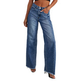 New Girl Jeans Water Wash Denim Broad Leg