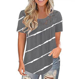Print T-shirt Woman Lace Patchwork Vintage Casual Short Sleeve Tshirts Summer Soft Streatwear Tee Top