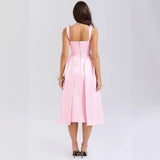 Summer New Body-Body Sling Dress Stylish Solid V-Neck Temperament