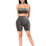 Leisure Sports, Fitness, Running, High Elasticity, Tight Body, Small Chest Shorts, Two-Piece Sets.-Outfit