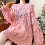 Strawberry Tassel Sweater-Outfit