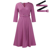 Women's New V-Neck Fashion Temperament Folds Elastic Temperament Elegant African