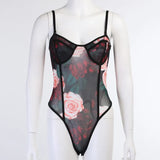 Long Sleeve Square Collar Patchwork Floral Print Mesh Mini Dress Autumn Winter Women Fashion Sexy Party Club