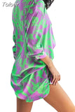 Woman Vintage Long Sleeve Shirt Two Peice Sets Print Shorts Suits Short Pants Suit Two Piece Set Female Casual