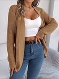 Shooting 2025 Autumn And Winter Leisure Pocket Long-Sleeved Knitted Sweater Cardigan Jacket Explosion Women's