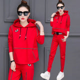 Piece Set Tops And Pants Outfit For Women Clothes Autumn Fashion Hooded Pullover 2022 Tracksuit Korean New Winter