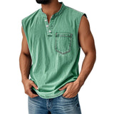 Explosion Sleeveless T-Shirt Young Men's Casual Trend Open The Door Wisht