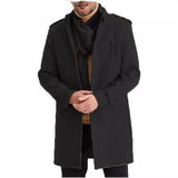 Version Of 24 New Large-Size Hairy Coat Men's Single Buckle Long Coat