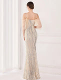 Sequin Strap Mermaid Long Evening