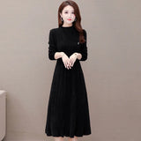 Lady Mink Cashmere Dress Long Women's Autumn Winter 2021 New Fashion Temperament Slim Waist Foreign Style Fur Skirt