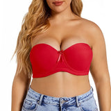 Plus Size Strapless Bra Push Up Women Underwear Seamless Sexy Lingerie Invisible Non Slip