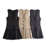 Homemade New Women's Classic Wide-Rendered Vest Dress