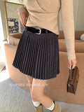 Xixi 2025 Autumn And Winter White Standard Pure Color Wool High Waist Half-Dressed Skirt A Short Skirt Female
