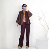 Folds Folds Fluorosclums Folded High-Necked Long Sleeves At The Bottom Of The Autumn New Fashion Wilight