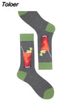 Harajuku Style Men Socks Black White Plaid Dot Cat Pattern Happy Socks New 2023 Hip Hop Combed Cotton
