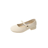Head Light Mouth Retro 100 With Skirt Coarse Heel Single Shoes Women 2025 New Summer White French Mary Treasure