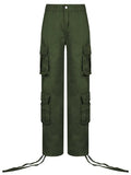 Vintage Multi Pocket Patched Cargo Jeans-Outfit