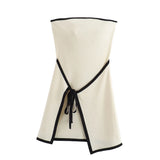 New Summer Style Knitted Slim Chest Mini Dress Apron-Outfit