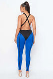 Sexy Sleeveless Contrast Color