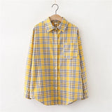 Style Plaid Shirts Women 2021 New Loose Design Blouse Lady Long Sleeve Blouses Cotton Casual Shirt Women Tops
