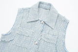 New Rough Lapel Short Textured Vest 7484246-Outfit