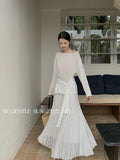 Price Does Not Return] Xiu Xixi 2025 Summer 100 Folds High Waist Half-Body Skirt French Dress