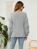 Ruffled V-Neck