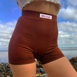 2020 High Waist Biker Shorts New Cycling Running Fitness Knit Black Streetwear Sports Shorts Hip Side Summer White