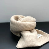 Women's 2022 Winter New Knit Scarf Korean Warm Keeping Wool Neck Scarfs 21*164