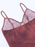 Cross Over Mesh Crop Cami Top-Outfit