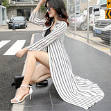 Summer Sun-Proof Clothing Female Outdoor Shawl Thin Chiffon Cardigan Jacket Fairy Mid-Length Sun-Protective Clothing