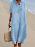 And Summer 2025 New Women's Clothing Hot Selling Explosive Casual Thin Dress Solid