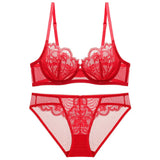 Lingerie Suit Female Summer Sexy Bra Pure Lust Lace Thin Bra Small Comfortable Breathable Large Size