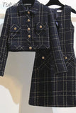 Long Sleeve Single Breasted Jacket Coat Elegant Fashion Casual Sleeveless Slim Dresses Vintage Sweet Street Fashion