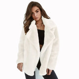 autumn and winter coat sexy plush lapel slim coat winter coat women elegant fall clothes for