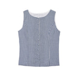 Sleeveless Round-Neck French Top 2025 Spring Quiet Luxury Lace Lace Linen