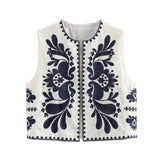 Explosion Women's ZA Fashionless Sleeveless Embroidered Vest Women's