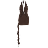 2025 Fashion Trend Women's New Sexy Hanging Neck Repair Body And Hip