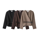 Homemade New Women's Oceanic Hygid With Belt Soft Coat