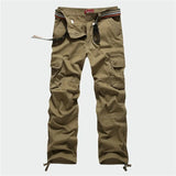 New Men Cargo Pants Men Multi Pockets Pants Military Camouflage Track Pants Trousers Mens Elastic Waist
